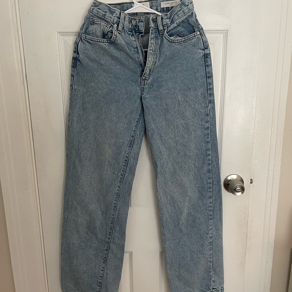 Cotton On Light Blue Straight Leg Jeans